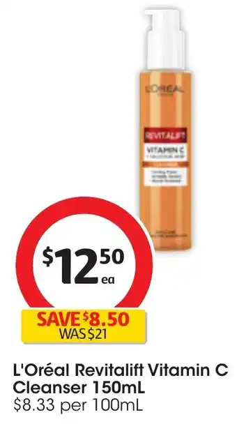 Coles L'Oréal Revitalift Vitamin C Cleanser 150mL offer
