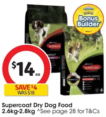 Coles Supercoat Dry Dog Food 2.6kg-2.8kg offer
