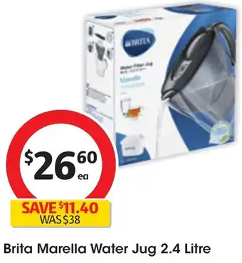 Coles Brita Marella Water Jug 2.4 Litre offer