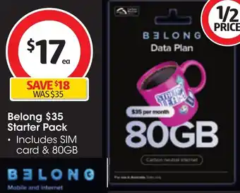 Coles Belong Starter Pack offer