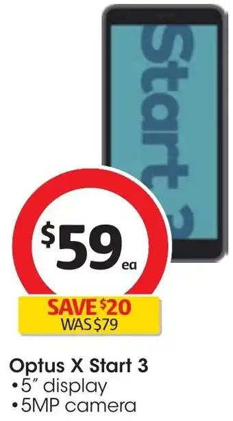Coles Optus X Start 3 offer