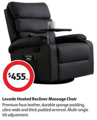Coles Levede Heated Recliner Massage Chair offer