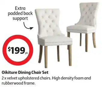 Coles Oikiture Dining Chair Set offer