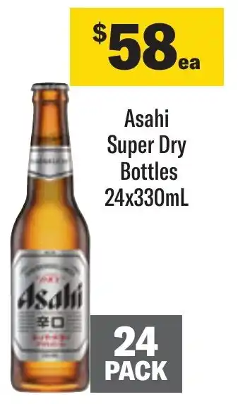 Coles Asahi Super Dry Bottles 24x330mL offer