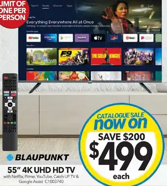 Cheap as Chips BLAUPUNKT 55" 4K UHD HD TV offer