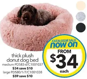 Cheap as Chips thick plush donut dog bed large offer