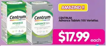 Your Discount Chemist CENTRUM Advance Tablets 100 Varieties offer