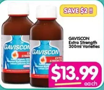 Your Discount Chemist GAVISCON Extra Strength 300ml Varieties offer