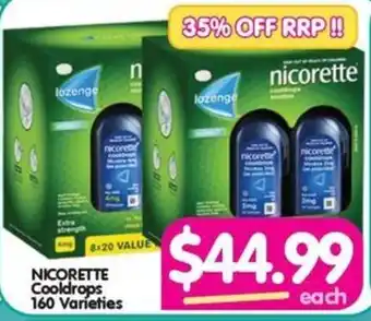 Your Discount Chemist NICORETTE Cooldrops 160 Varieties offer