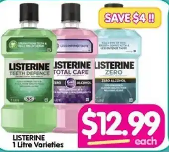 Your Discount Chemist LISTERINE 1 Litre Varieties offer
