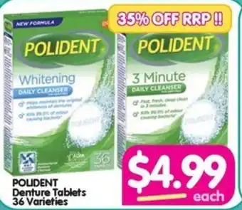 POLIDENT Denture Tablets 36 Varieties