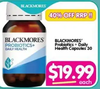 Your Discount Chemist BLACKMORES Probiotics + Daily Health Capsules 30 offer