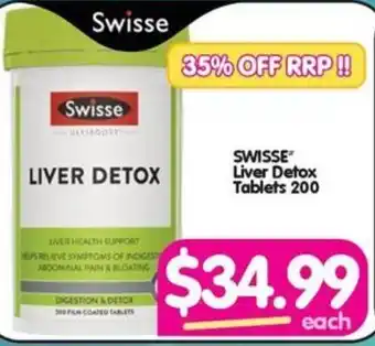 Your Discount Chemist SWISSE Liver Detox Tablets 200 offer