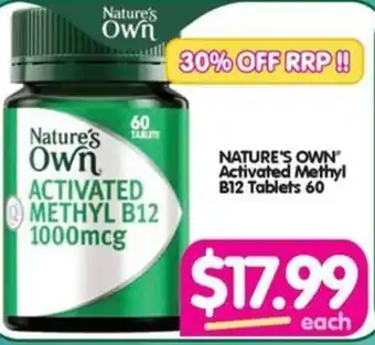 Your Discount Chemist NATURE'S OWN Activated Methyl B12 Tablets 60 offer