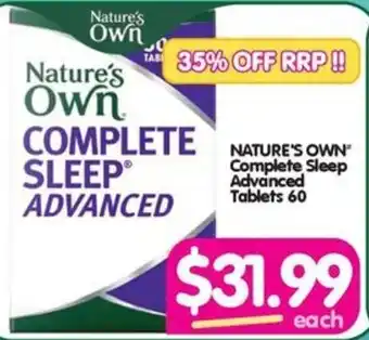 Your Discount Chemist NATURE'S OWN Complete Sleep Advanced Tablets 60 offer