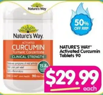 Your Discount Chemist NATURE'S Nature's Way. Activated Curcumin Tablets 90 offer