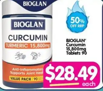 Your Discount Chemist BIOGLAN Curcumin 15,800mg Tablets 90 offer