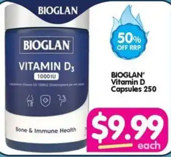 Your Discount Chemist BIOGLAN Vitamin D Capsules 250 offer