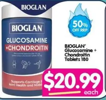Your Discount Chemist BIOGLAN Glucosamine + Chondroitin Tablets 180 offer