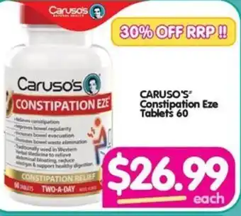 Your Discount Chemist CARUSO'S Constipation Eze Tablets 60 offer
