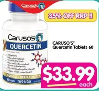 Your Discount Chemist CARUSO'S Quercetin Tablets 60 offer