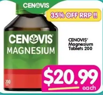 Your Discount Chemist CENOVIS Magnesium Tablets 200 offer