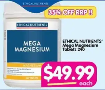 ETHICAL NUTRIENTS Mega Magnesium Tablets 240