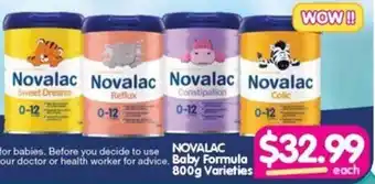 Your Discount Chemist NOVALAC Baby Formula 800g Varieties offer