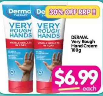 Your Discount Chemist DERMAL Very Rough Hand Cream 100g offer