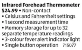 ALDI Infrared Forehead Thermometer offer