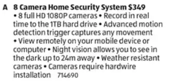 ALDI 8 Camera Home Security System offer