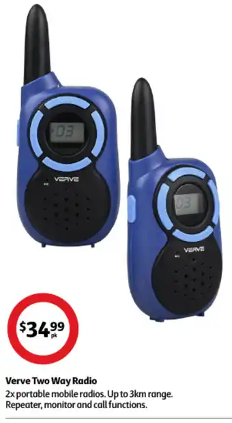 Coles Verve Two Way Radio offer