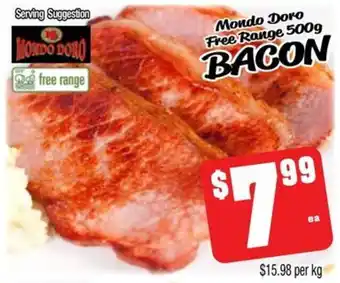 Farmer Jack's Mondo Doro Free Range 500g BACON offer