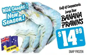 Farmer Jack's Gulf of Carpentaria Large Raw BANANA PRAWNS offer