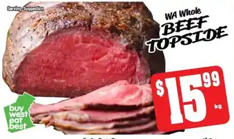 Farmer Jack's WA Whole BEEF TOPSIDE offer