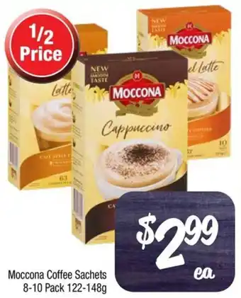 Farmer Jack's Moccona Coffee Sachets 8-10 Pack 122-148g offer
