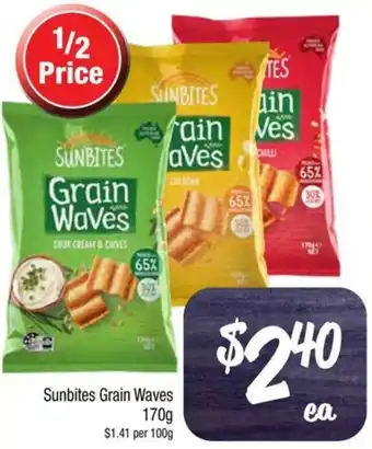 Farmer Jack's Sunbites Grain Waves 170g offer