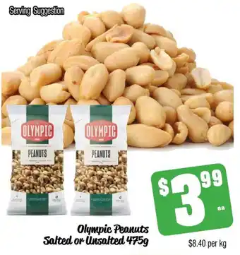 Farmer Jack's Olympic Peanuts Salted or unsalted 475g offer