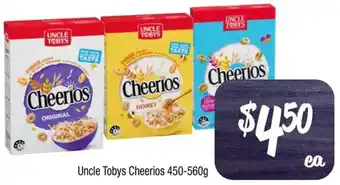 Uncle Tobys Cheerios 450-560g