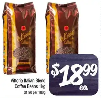 Farmer Jack's Vittoria Italian Blend Coffee Beans 1kg offer
