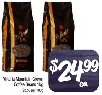 Farmer Jack's Vittoria Mountain Grown Coffee Beans 1kg offer