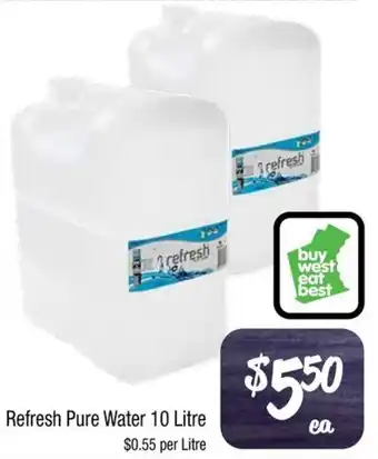 Farmer Jack's Refresh Pure Water 10 Litre offer