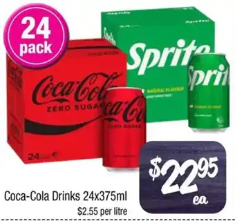 Farmer Jack's Coca-Cola Drinks 24 x 375ml offer