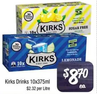 Farmer Jack's Kirks Drinks 10x375ml offer