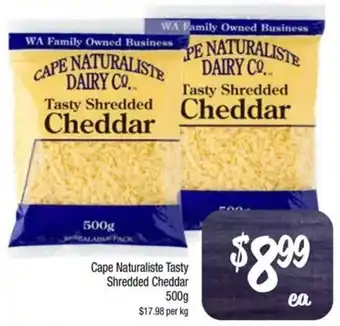 Farmer Jack's Cape Naturaliste Tasty Shredded Cheddar 500g offer