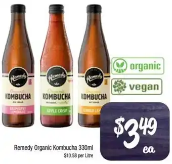 Farmer Jack's Remedy Organic Kombucha 330ml offer