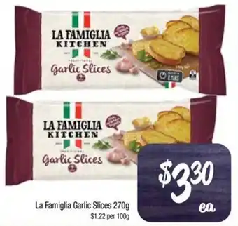 Farmer Jack's La Famiglia Garlic Slices 270g offer
