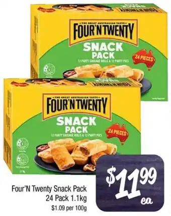 Farmer Jack's Four'N Twenty Snack Pack 24 Pack 1.1kg offer