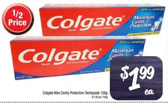 Farmer Jack's Colgate Max Cavity Protection Toothpaste 156g offer