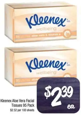 Farmer Jack's Kleenex Aloe Vera Facial Tissues 95 Pack offer